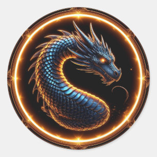 Adesivo ✨ Armação de Anel com Emblema de Dragão Fantasia ✨