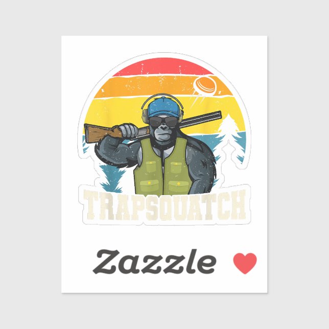 Adesivo Armadilha de Pé-Grande Engraçado Tiro de Cintura E (Folha)