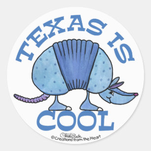 Adesivo Armadillo Blue-Texas é Legal
