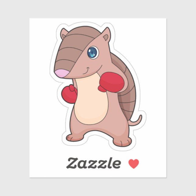 Adesivo Armadillo Boxer Boxer Luvas (Folha)