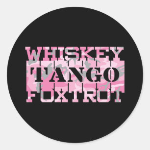 Adesivo Armário Whiskey Tango Foxtrot Pink Camo