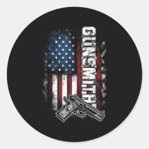 Adesivo Armas americanas patriota Grunge bandeira dos EUA