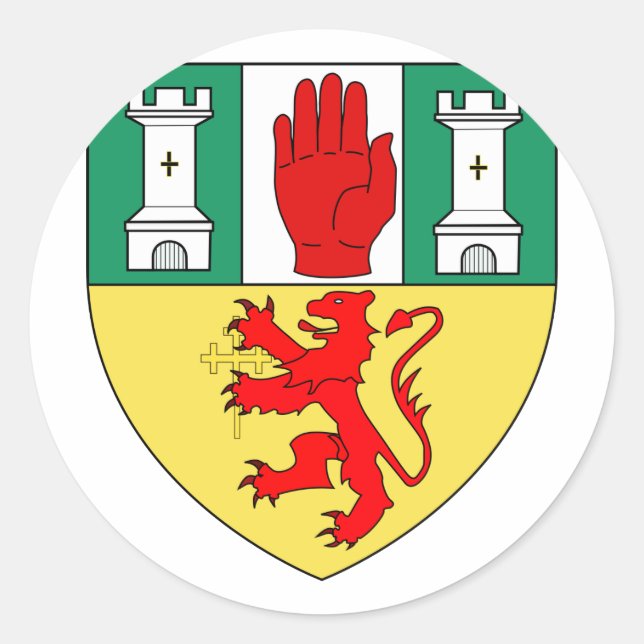 Adesivo Armas Antrim, Irlanda (Frente)