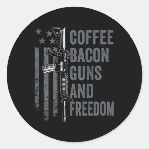 Adesivo Armas de Café Bacon & Liberdade - Churrasco Gr