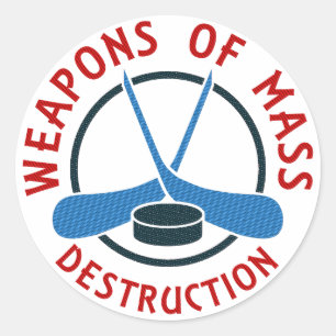 Adesivo Armas de Hóquei sobre a Destruição Maciça