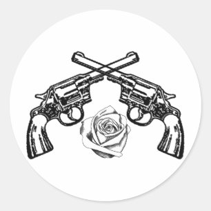 Adesivo armas e rosas