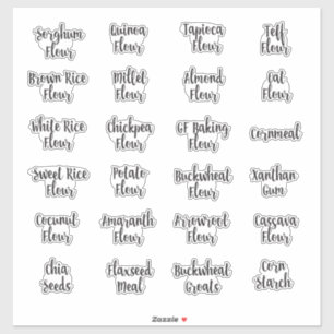 Adesivo Armazenamento de pórticos de Banho Livre de Glúten