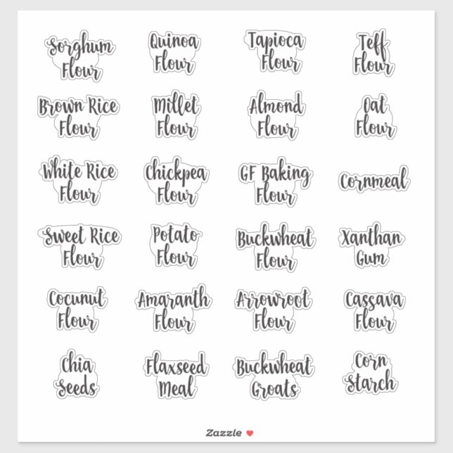 Adesivo Armazenamento de pórticos de Banho Livre de Glúten (Folha)