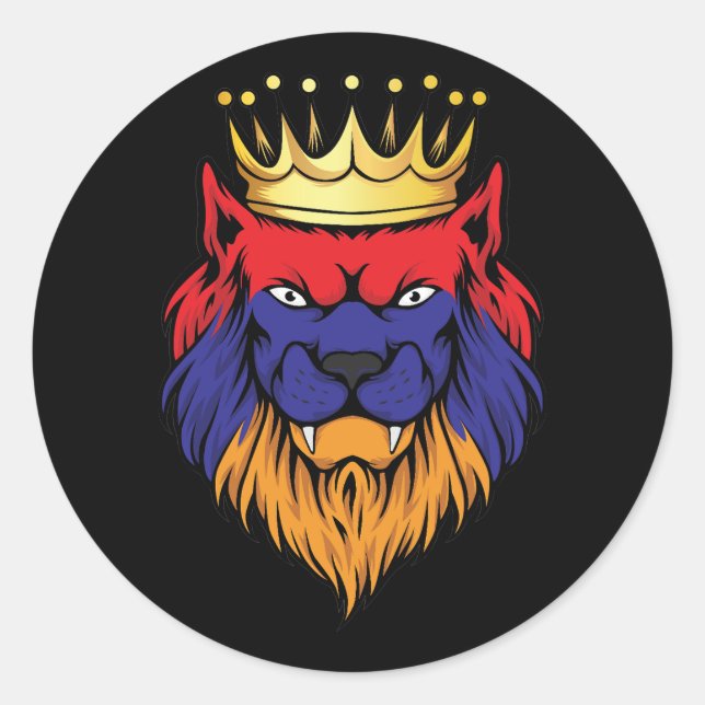 Adesivo Armênia Lion King Flag (Frente)
