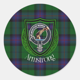 Adesivo Armstrong Scottish Clan Tartan & Crest