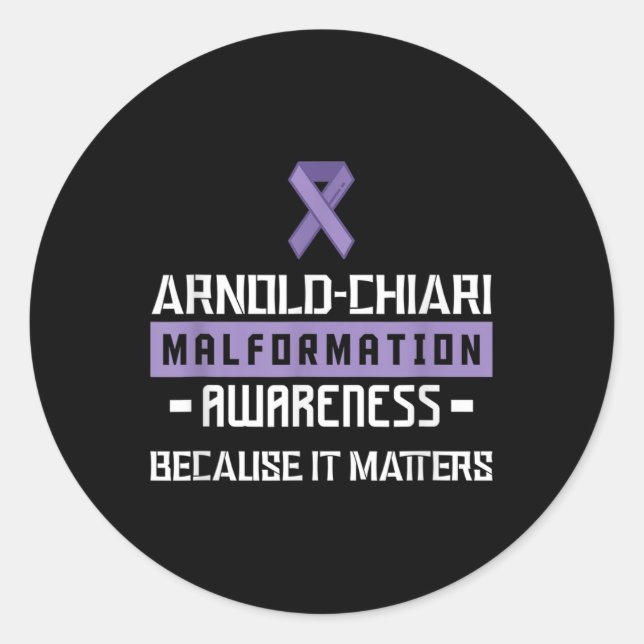 Adesivo Arnold Chiari Malformation Warrior S Consciência (Frente)