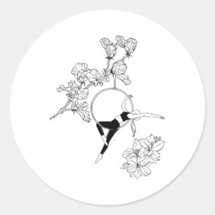 Adesivo Aro Aéreo, Artista Circense Aéreo, Gif Yoga Aéreo