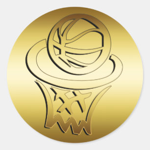 ADESIVO ARO DE BASQUETEBOL DOURADA
