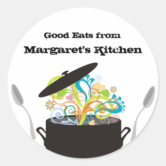 Adesivo Aroma aromático picante cozinhar pote comida etiqu (Frente)