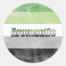 Aromantic pride flag sticker