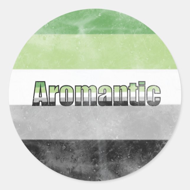 Adesivo Aromantic pride flag sticker (Frente)