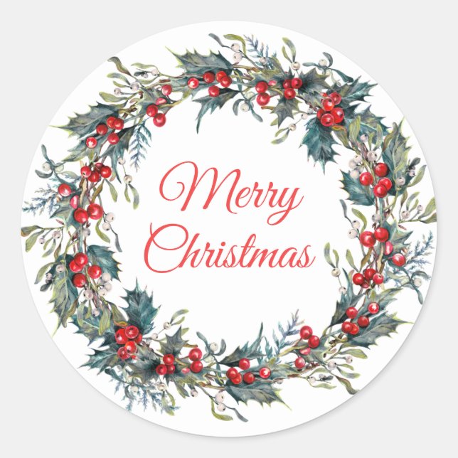 Adesivo Aromas Natalinos de Natal Folhas de Visco Grinalda (Frente)
