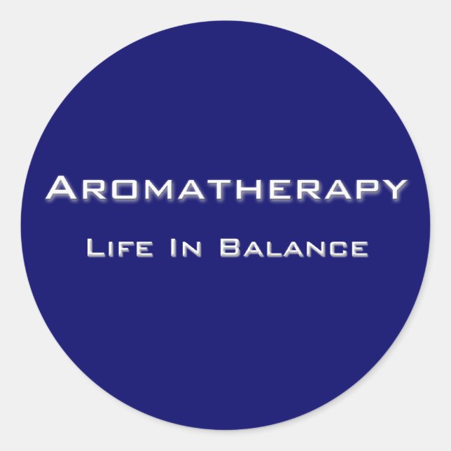 Adesivo Aromaterapia - Texto branco (Frente)