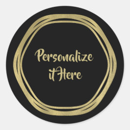 Adesivo Aros Gold Glam & Preto (Qualquer Cor) Modern Glam