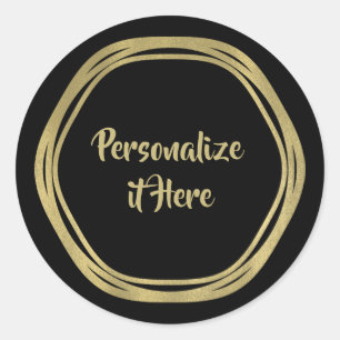 Adesivo Aros Gold Glam & Preto (Qualquer Cor) Modern Glam