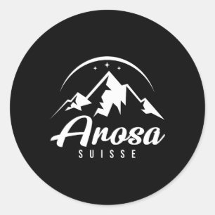 Adesivo Arosa Suiça Ski Resort Ski Snowboard