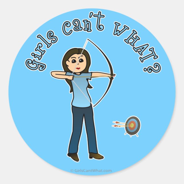 Adesivo Arqueiro leve em azul (Frente)