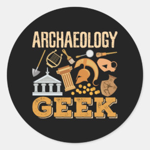Adesivo Arqueologia Geek Professor Aluno Arqueólogo
