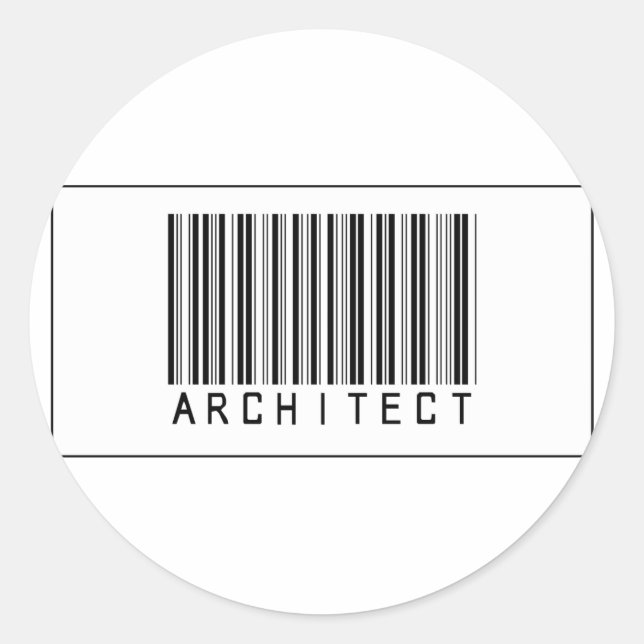 Adesivo Arquiteto de código de barras (Frente)
