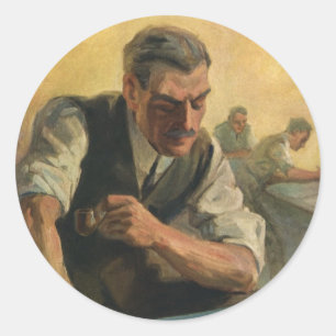 Adesivo Arquiteto de Negócios Vintage e Plantas Baixas de 