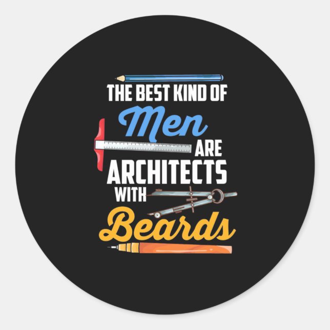 Adesivo Arquitetos masculinos com barbas (Frente)