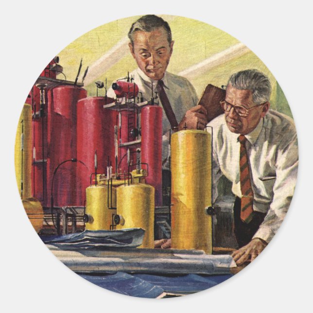 Adesivo Arquitetos Trabalhando em um Escritório, Negócios  (Frente)