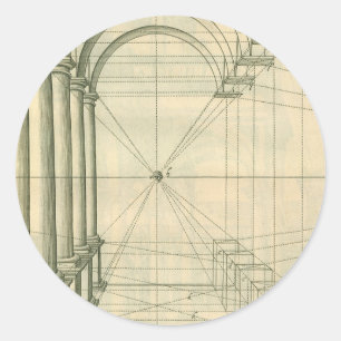 Adesivo Arquitetura Antiga, Arcos Colunas Perspectiva