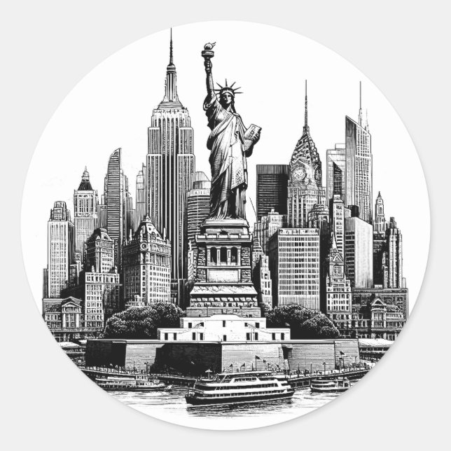 Adesivo Arquitetura de Nova Iorque (Frente)