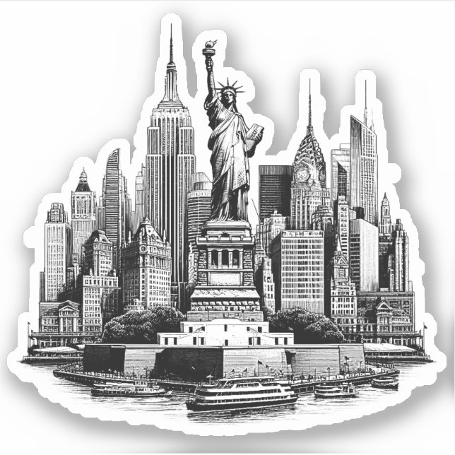 Adesivo Arquitetura de Nova Iorque (Frente)