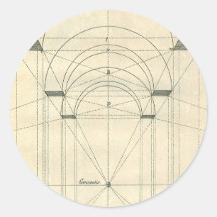 Adesivo Arquitetura Vintage, Perspectiva do Arco Renascent