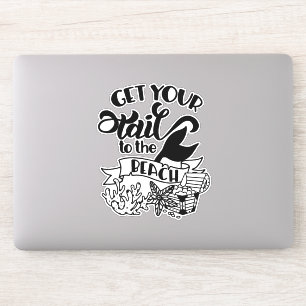 Adesivo Arranje Sua Sereia Para A Praia Engraçada