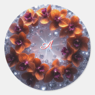 Adesivo Arranjo Floral Elegante com Orquídeas