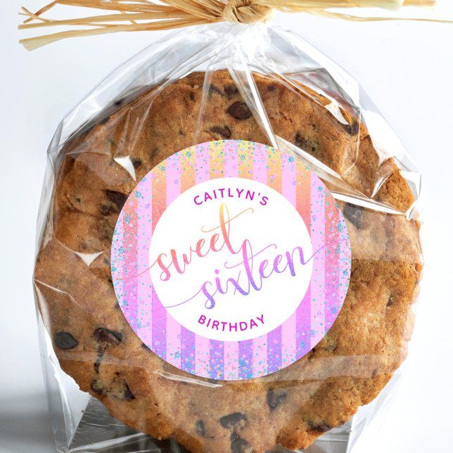 Adesivo Arranjo mbre do arco-íris de 16 anos (Criador carregado)