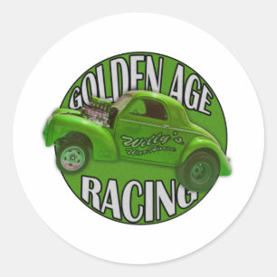 Adesivo Arrasto de Willys Gasser da época dourada que