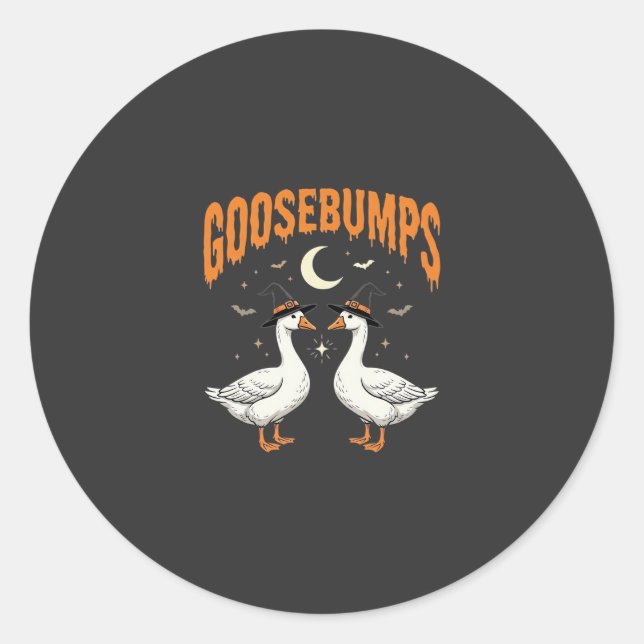 Adesivo Arrepios de Bruxas de Ganso de Halloween Design Ve (Frente)