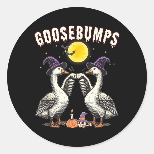 Adesivo Arrepios de Ganso Goosebumps Ganso Engraçado Soco  (Frente)