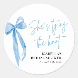 Adesivo Arrepios Laço Azul Ela Está se Casando Chá de Noiv