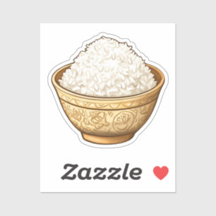 Adesivo Arroz de desenho animado