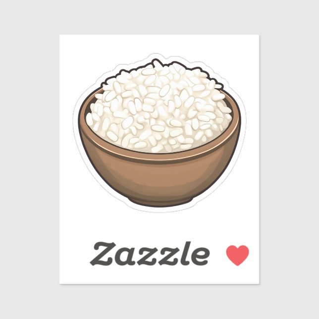 Adesivo Arroz de desenho animado (Folha)