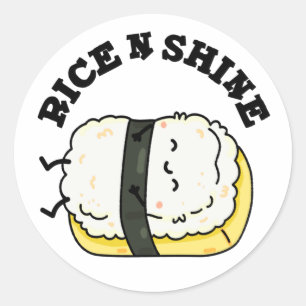 Adesivo Arroz E Sushi Pun Engraçado