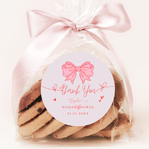 Adesivo Arroz Róseo de Laço Ela Está Noivando Chá de Noiva