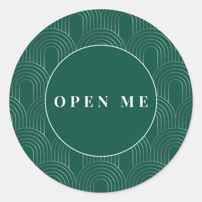 Adesivo Art Deco Arches | Elegant "Open Me" (Frente)