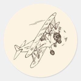 Adesivo Art Deco Bi-planes - esboçada não contém texto.