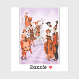 Adesivo Art Deco Halloween Illustration – Vintage 1920s