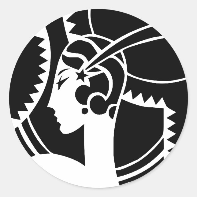 Adesivo Art Deco Lady (Frente)